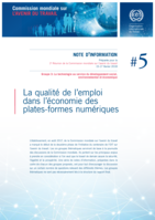 La qualité de l’emploi dans l’économie des plates-formes numériques