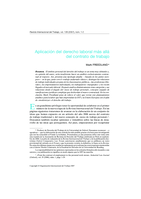 Aplicación del derecho laboral más allá del contrato de trabajo