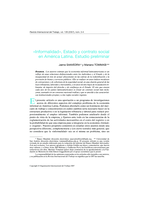 "Informalidad", Estado y contrato social en América Latina: estudio preliminar