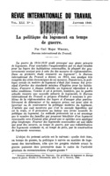 La politique du logement en temps de guerre