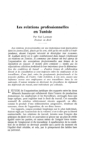 Les relations professionnelles en Tunisie