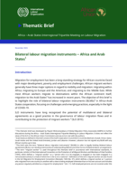 Bilateral labour migration instruments - Africa and Arab States