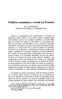 Política económica y social en Francia