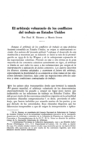 El arbitraje voluntario de los conflictos del trabajo en Estados Unidos