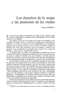 Los derechos de la mujer y las pensiones de las viudas