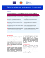 Skills development for overseas employment