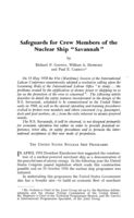 Safeguards for crew members of the nuclear ship "savannah"