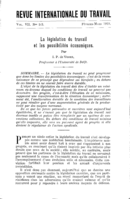 La législation du travail et les possibilités économiques