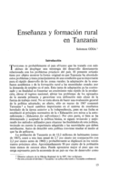 Enseñanza y formación rural en Tanzania