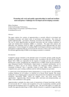 Promoting safe work and quality apprenticeships in small and medium-sized enterprises: challenges for developed and developing economies