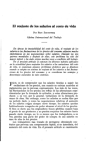 El reajuste de los salarios al costo de vida