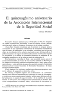 Le quincuagésimo aniversario de la Asociación Internacional de la Seguridad Social