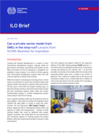 Can a private-sector model train SMEs in the long-run?: lessons from SCORE Myanmar for inspiration