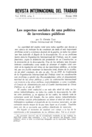 Los aspectos sociales de una política de inversiones públicas
