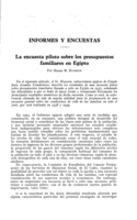 La encuesta piloto sobre los presupuestos familiares en Egipto