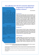 How effective were the EU’s economic adjustment programmes in improving job quality in Greece?