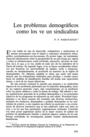 Los problemas demográficos como los ve un sindicalista