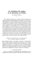 Los problemas del empleo en la agricultura en Polonia