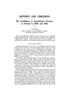 The conditions of agricultural workers in Poland in 1930 and 1931
