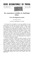 Les assurances sociales en Amérique latine: leur développement actuel