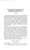 Vocational training for the British merchant navy