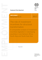 The role of investment incentives for structural transformation: a comparative analysis of investment incentives legislations in Sub-Saharan African, South-Asian and South-East Asian