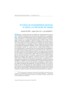 El índice de empleabilidad sectorial: la oferta y la demanda de trabajo