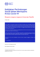Social protection responses to the Covid-19 crisis: country responses in Asia and the Pacific