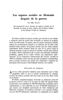 Los seguros sociales en Alemania después de la guerra
