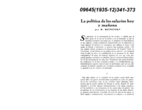 La política de los salarios hoy mañana