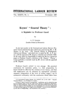 Keynes' "general theory": a rejoinder to professor Cassel