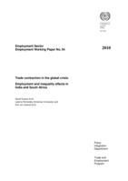 Trade contraction in the global crisis: employment and inequality effects in India and South Africa