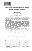 Trade union investment funds in Belgium, France, Germany, and Spain