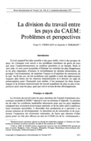 La division du travail entre les pays du CAEM: problèmes et perspectives