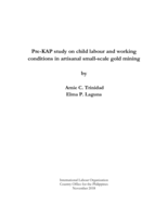Pre-KAP study on child labour and working conditions in artisanal small-scale gold mining