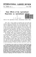 Some effects of the agricultural depression on agricultural labour
