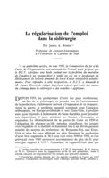 La régularisation de l'emploi dans la sidérurgie