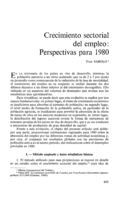 Crecimiento sectorial del empleo: perspectivas para 1980