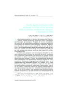 Quelle égalité professionnelle entre les hommes et les femmes dans le secteur moderne en Afrique?: l'exemple du Mali