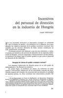 Incentivos del personal de dirección en la industria de Hungría