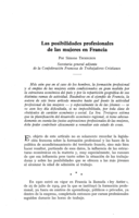 Las posibilidades profesionales de las mujeres en Francia