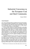 Industrial conversion in the European coal and steel community