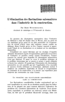 L'élimination des fluctuations saisonnières dans l'industrie de la construction