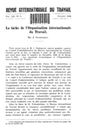 La tâche de l'Organisation internationale du Travail