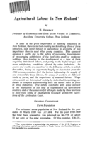 Agricultural labour in New Zealand