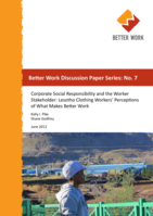 Corporate social responsibility and the worker stakeholder: Lesotho clothing workers' perceptions of what makes better work