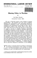 Housing policy in wartime
