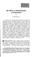 The effects of rationalisation on employment