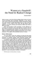 Women at a standstill: the need for radical change