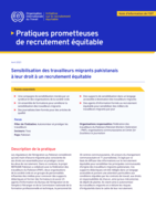 Sensibilisation des travailleurs migrants pakistanais à leur droit à un recrutement équitable